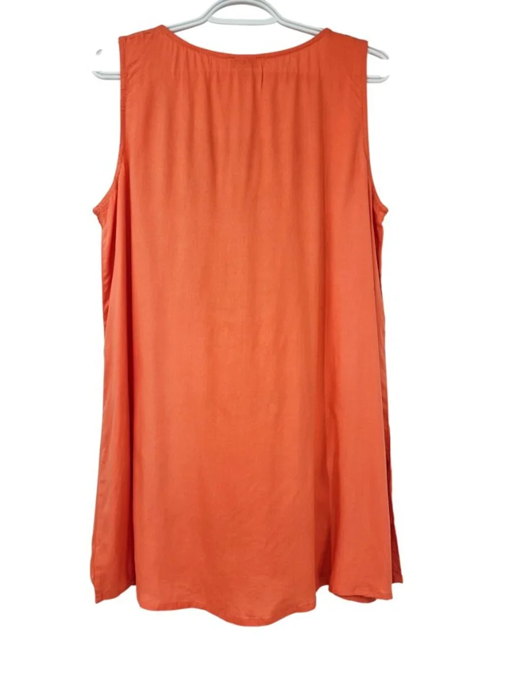 Sundance Mosaic Embroidered Tank Top Orange & Blue Women's Size M Hippie Summer